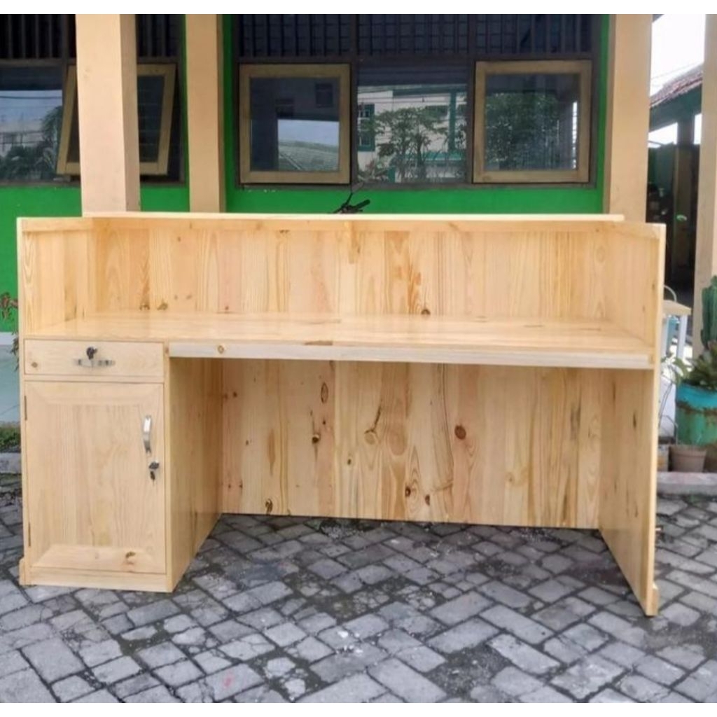 meja kasir / meja kantor jati Belanda