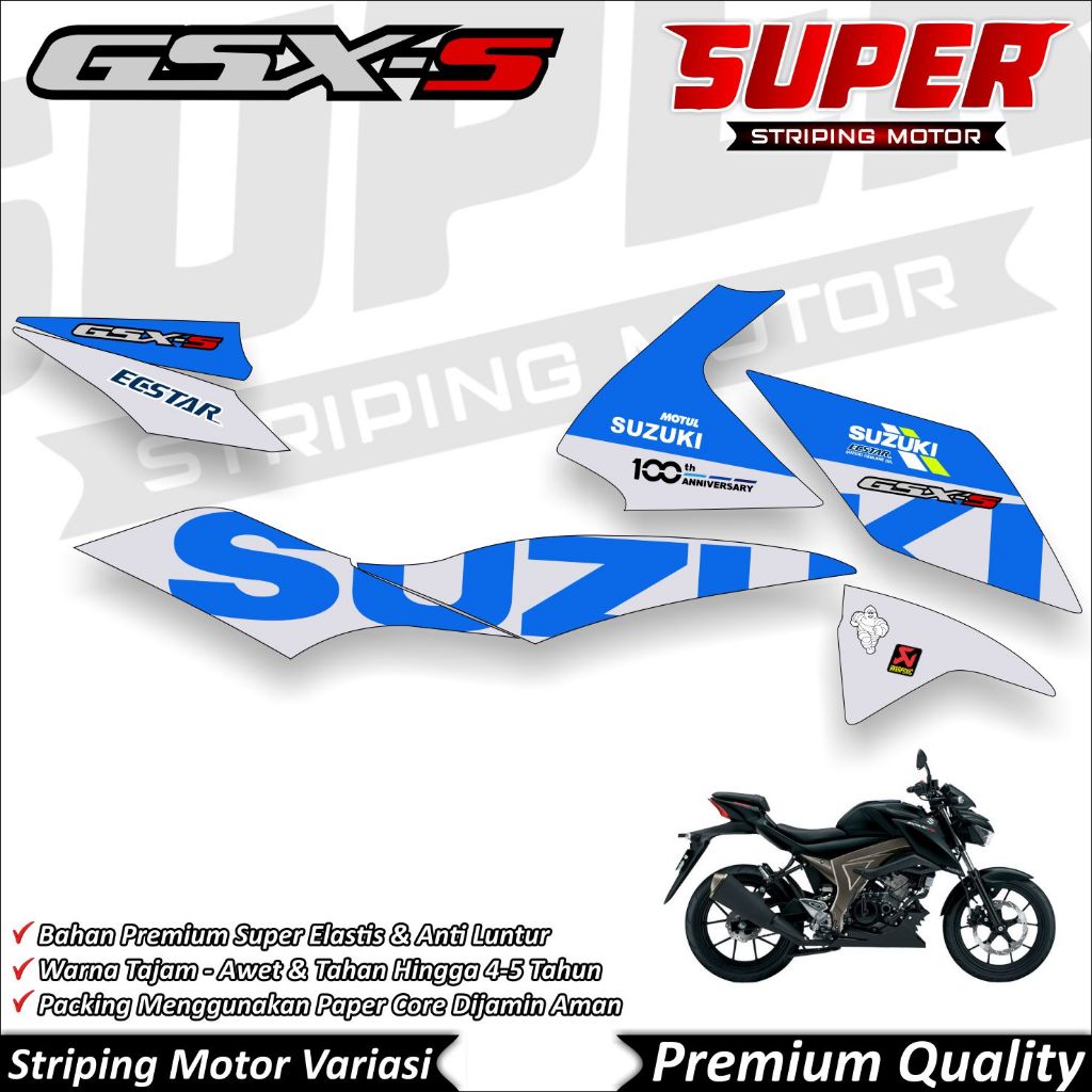 Stiker GSX S150 Anti Luntur keren Striping GSX Striping Suzuki GSX S150 Ecstar