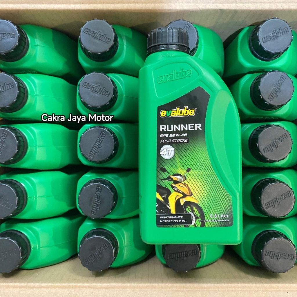 1 DUS = 20 Botol Oli Evalube Runner 4T 0.8L 20W-40