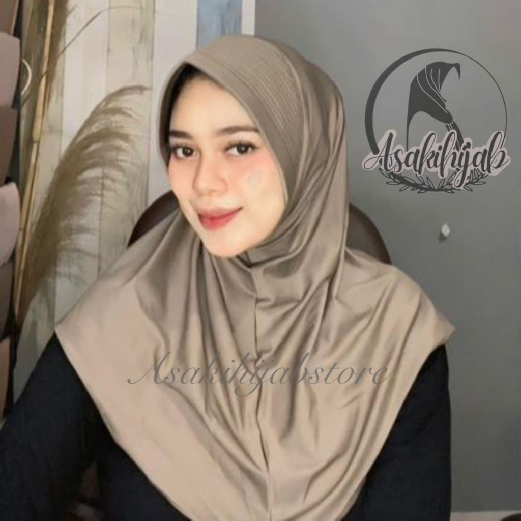 Hijab Sport Jersey Ukuran M menutup Dada/Jilbab Bergo Sport/Hijab Olah Raga hijab sport