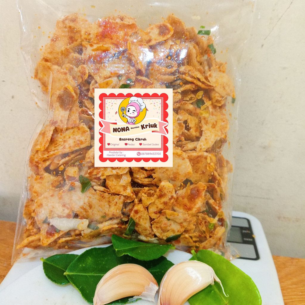 

Basreng Pedas daun jeruk 250 gram