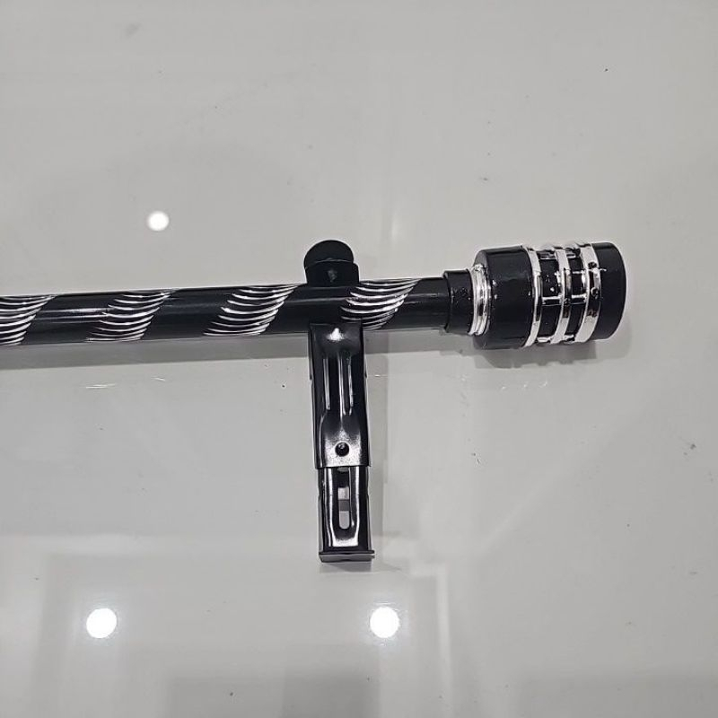 Ukuran 30-250 Cm Batang Gorden Hitam Besi Gorden Rolet Gorden Tutup Tabung Minimalis Terlaris