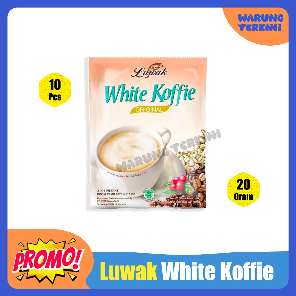 

Luwak White Koffie Original 20g 1 Renceng | Minuman Serbuk Kopi, Gula dan Krimer