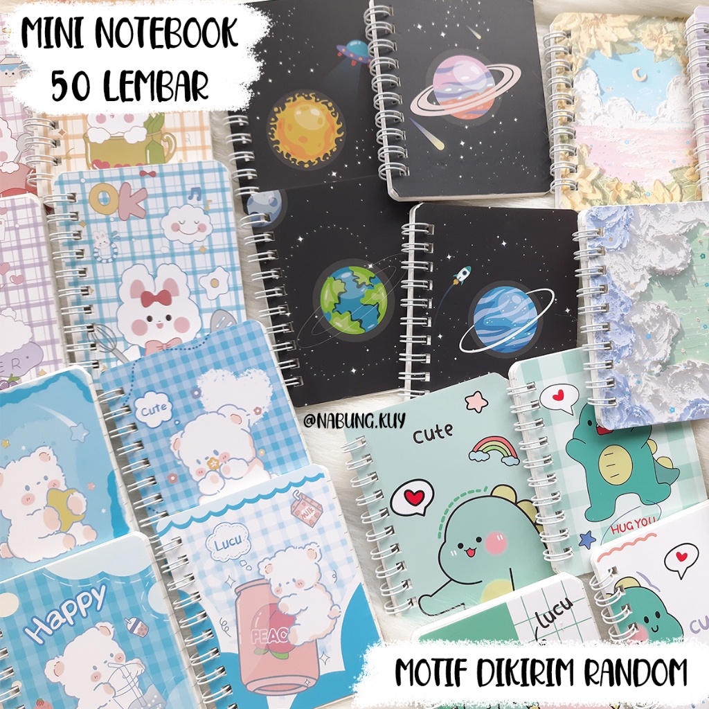 

50 LEMBAR MINI NOTEBOOK BUKU KECIL BUKU SAKU
