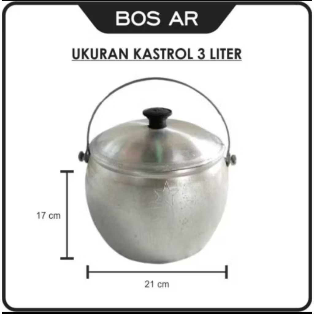 Panci Kastrol Liwet No 10 Panci Kastrol Ukuran 3 Liter Bahan Aluminium Cor Tebal