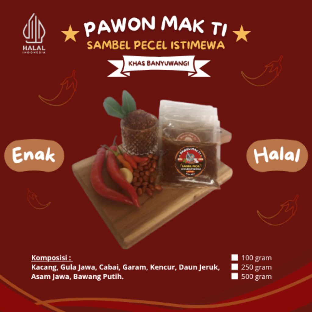 

PAWON MAK TI - SAMBEL PECEL - SEDANG