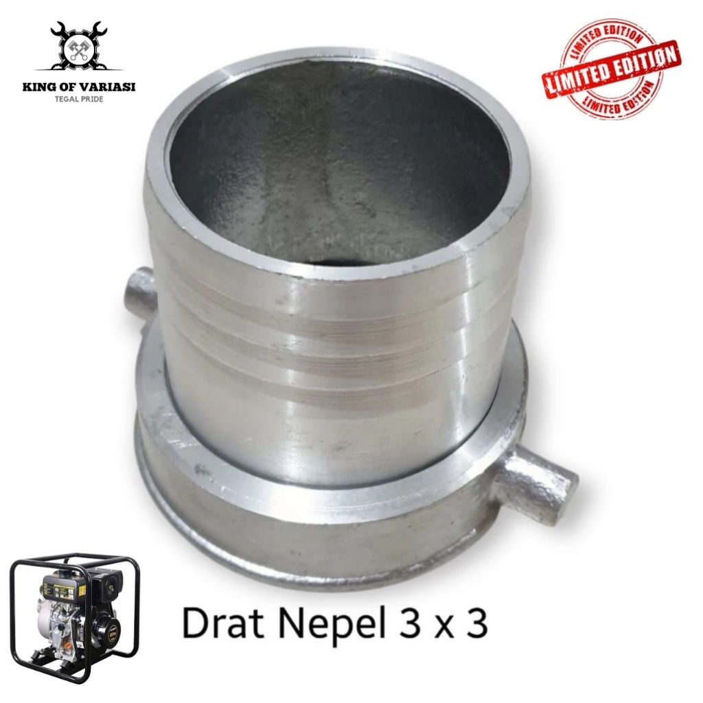 Drat Nepel Alkon 3x3 Inci Aluminium Ingot Soket Pompa Air  Irigasi Anti Karat