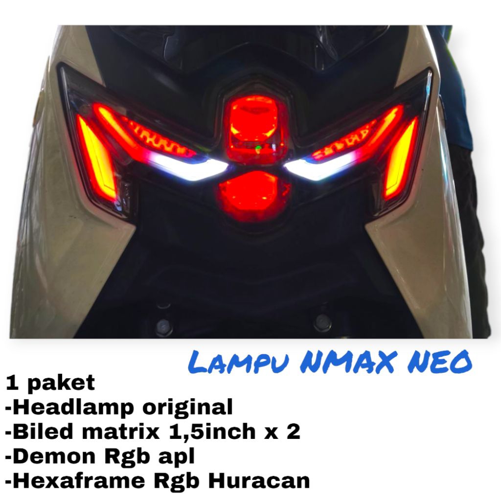 Lampu biled nmax neo nmax turbo nmax new yamaha nmax biled proji pnp biled aes headlamp reflektor