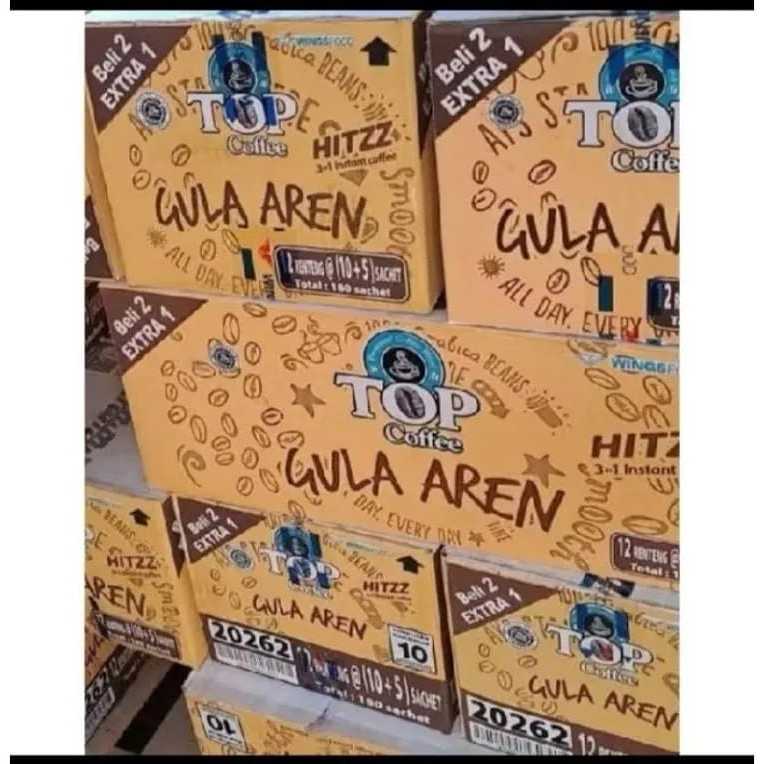 

KOPI TOP GULA AREN satu dus isi 12 renceng (10+5) 180 sachet