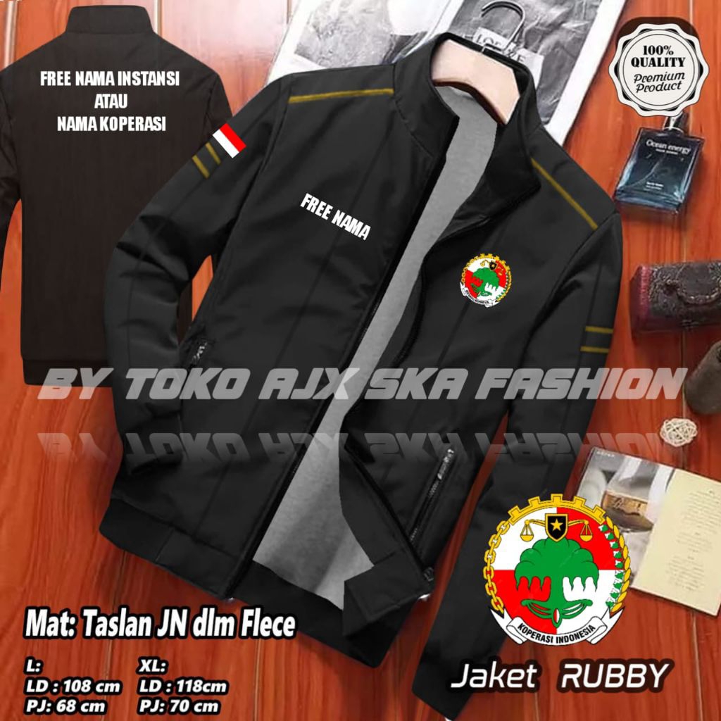 JAKET KOPERASI INDONESIA JAKET SIMPAN PINJAM FREE CUSTOM NAMA KOPERASI WATERPROOF BISA BOLAK BALIK P