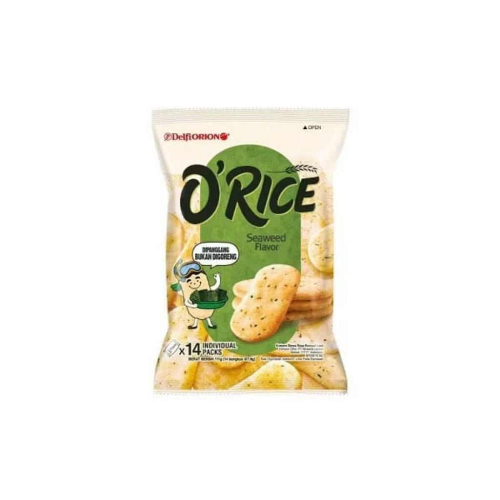 

Delfi Orion K'Rice Crackers Beras Rasa Seaweed (isi 14) Termurah!!