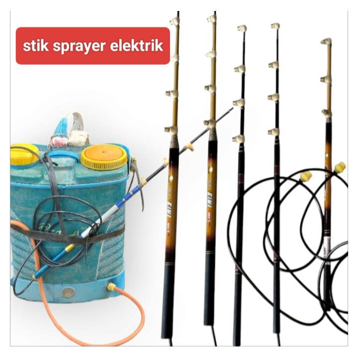 stik sprayer joran panjang 3 meter nozle kabut, stik pertanian elektrik