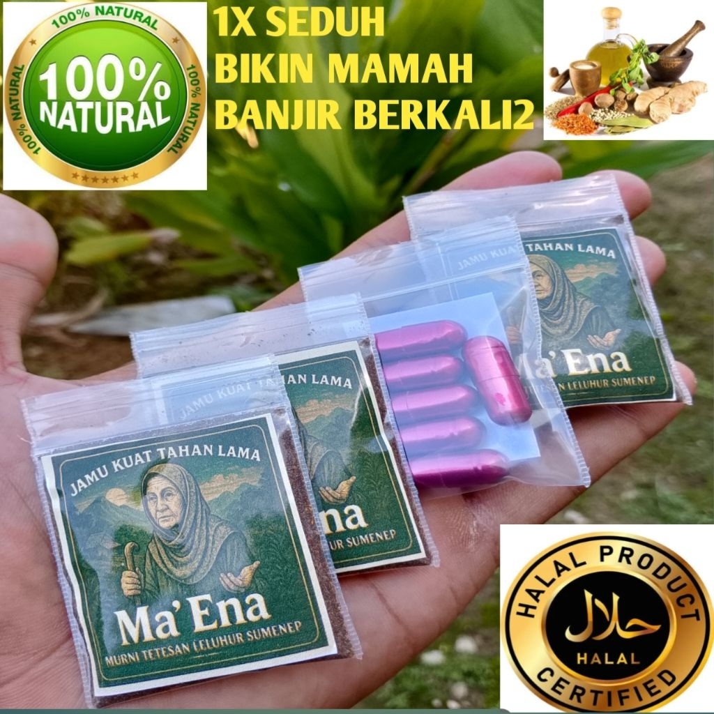 JAMU KAPSUL MAK ENA MADURA RAMUAN HERBAL OBAT KUAT PRIA TAHAN LAMA STAMINA PRIA TERBAIK TAHAN LAMA p