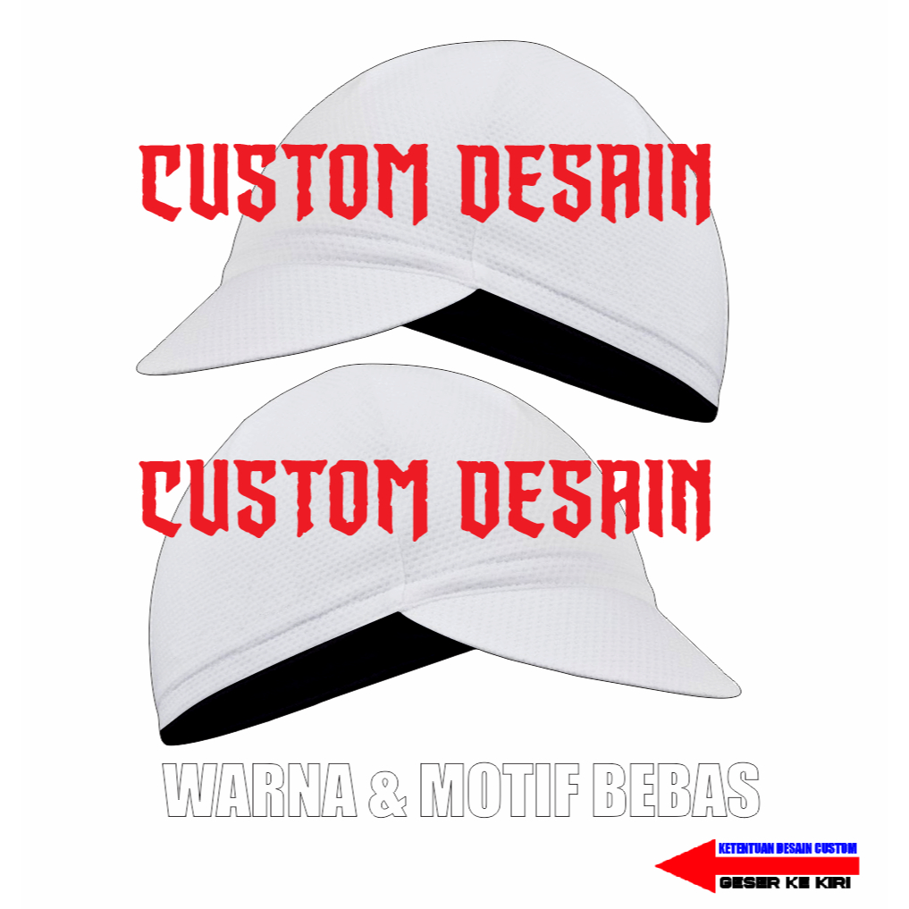 JSB SPORTWEAR | TOPI OLAHRAGA TOPI SEPEDA CYCLING CAP DESAIN CUSTOM SATUAN - BEBAS DESAIN