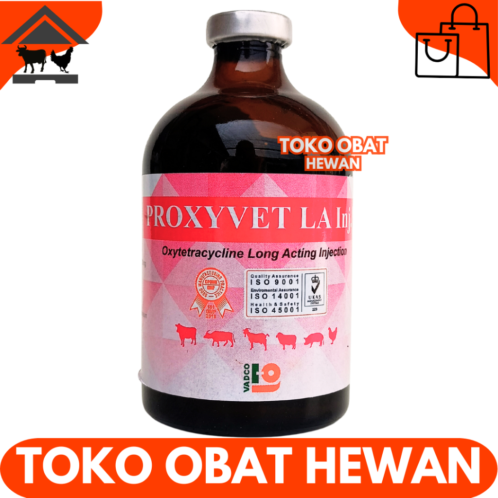 PROXYVET LA 100ML VADCO - Antibiotik Spektrum Luas Hewan Long Acting - Mirip Vet Oxy LA