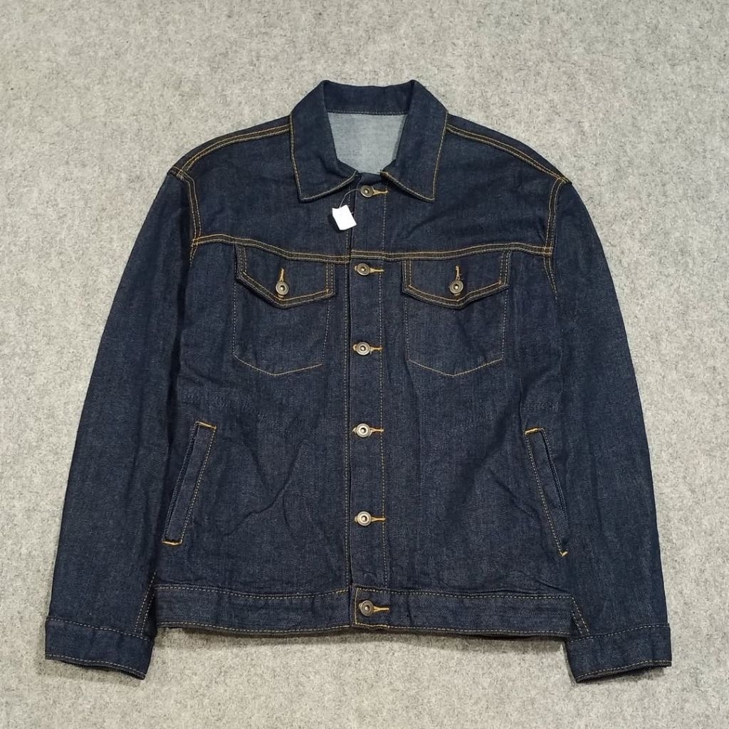 Jaket jeans panjang pria size M second