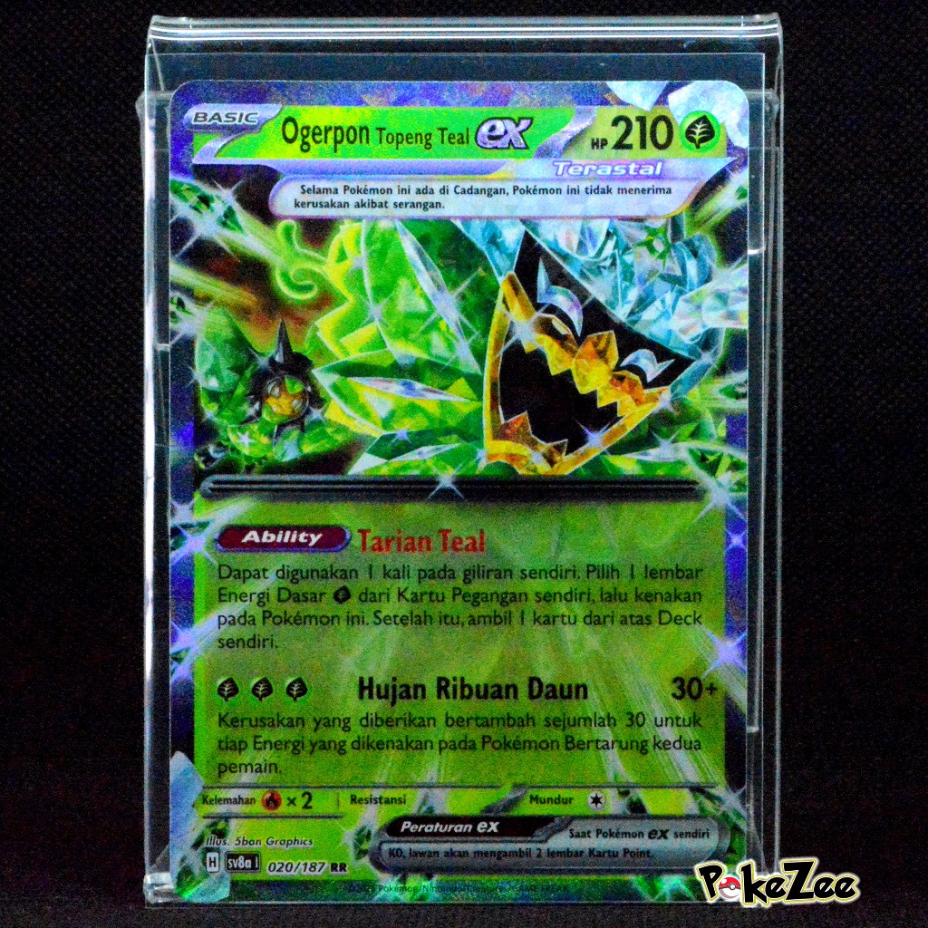 Ogerpon Topeng Teal ex RR Kartu Pokemon TCG Indonesia