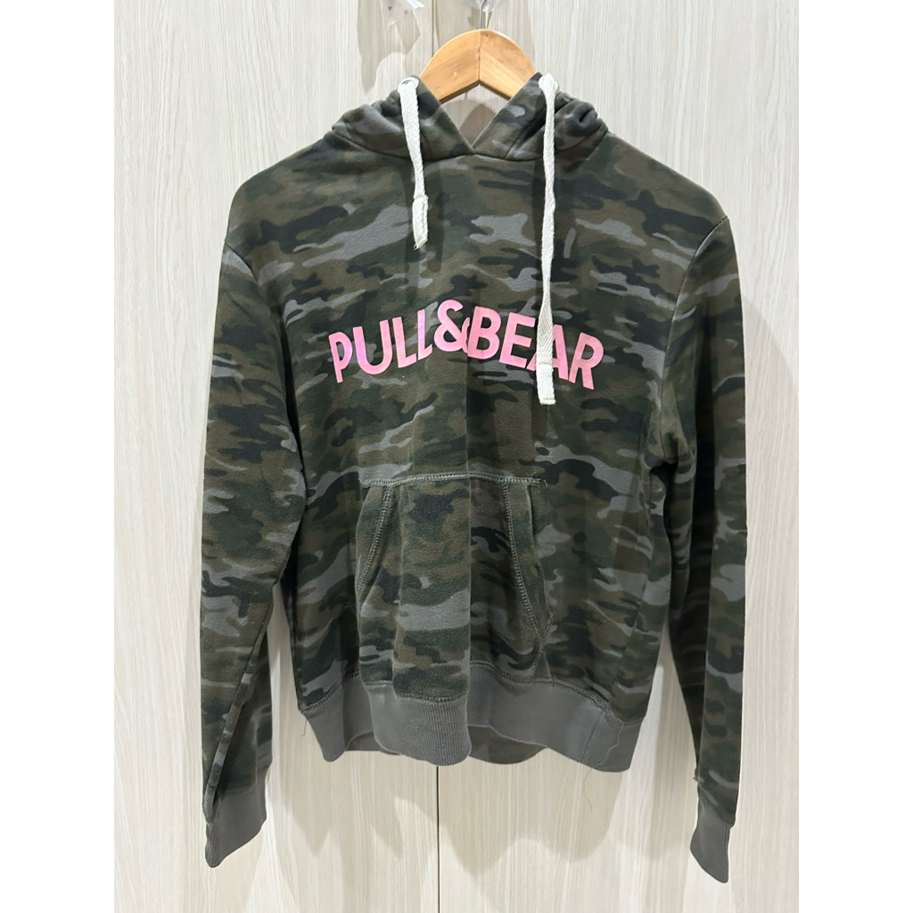 Hoodie Pull & Bear Camo Pink