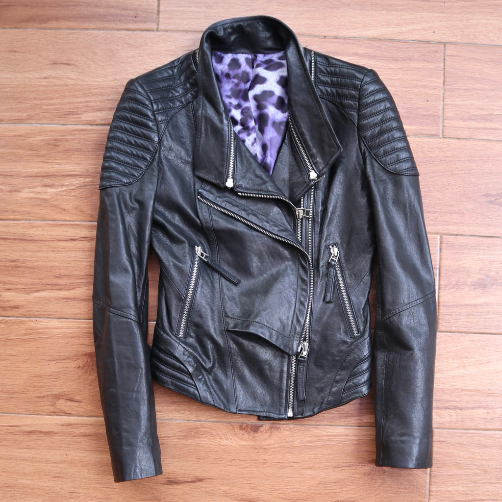 Jaket kulit asli domba cewek crop biker jaket motor cropped wanita ramones rider touring racing genu