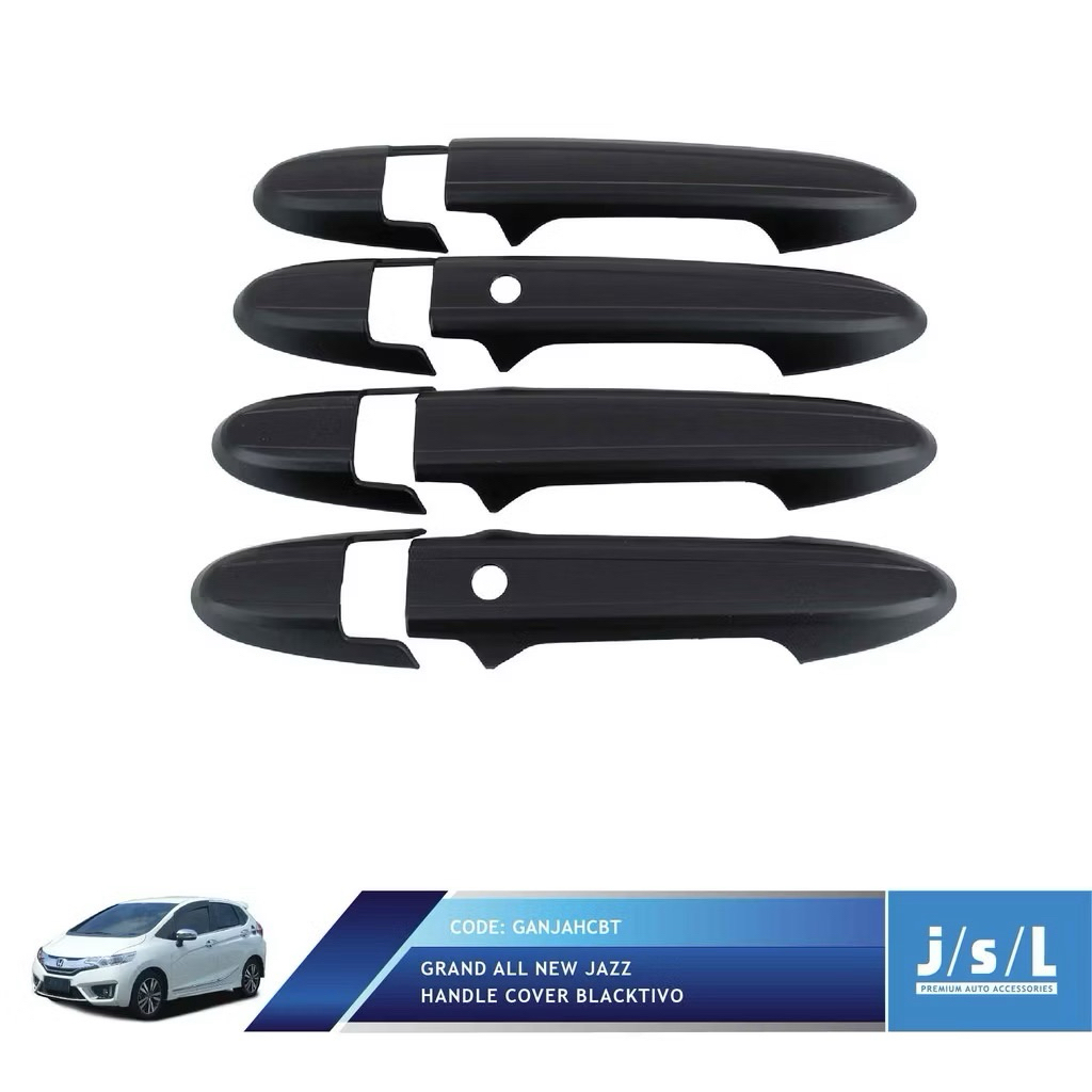 ALL NEW JAZZ 2015 2016 2018 2020 2022 2024 HANDLE PEGANGAN PINTU COVER HITAM BLACKDOP JSL