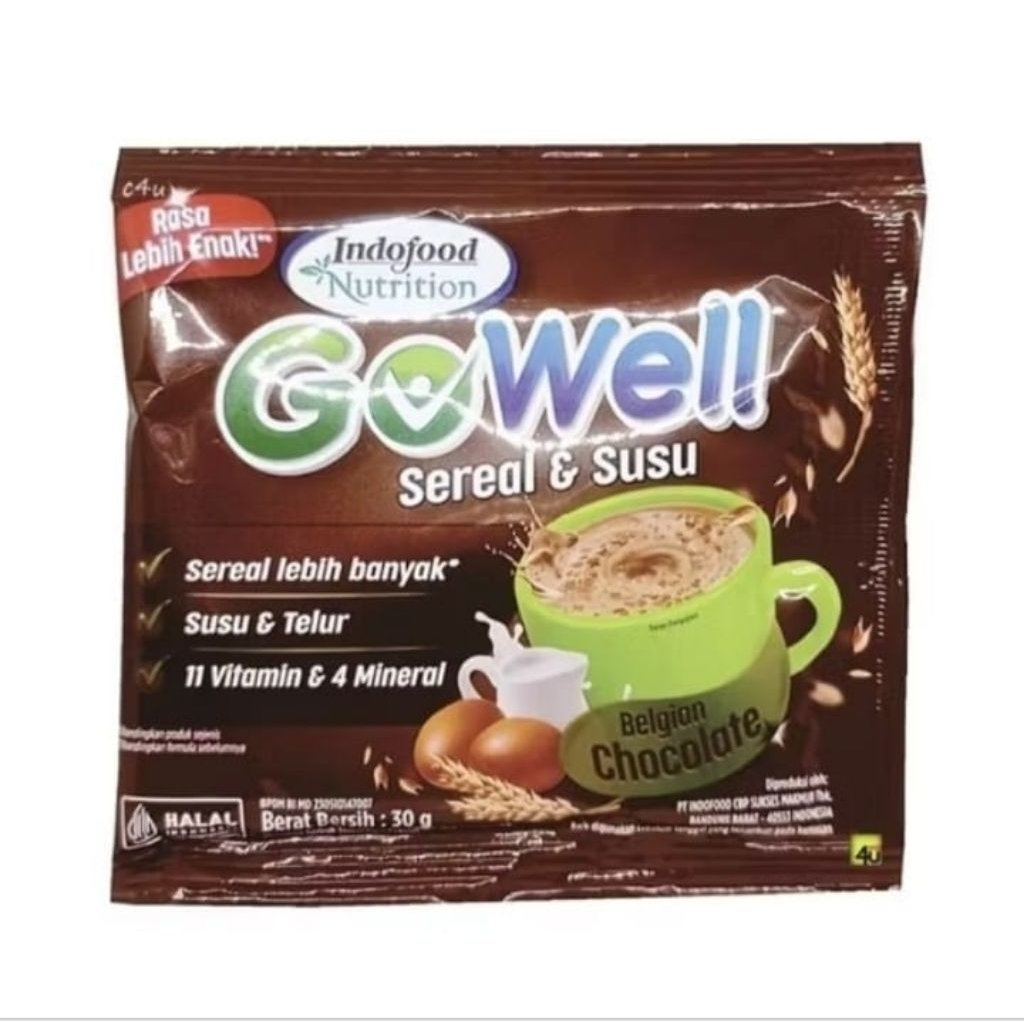 

gowell minuman sereal&susu rasa coklat isi 10 pcs@