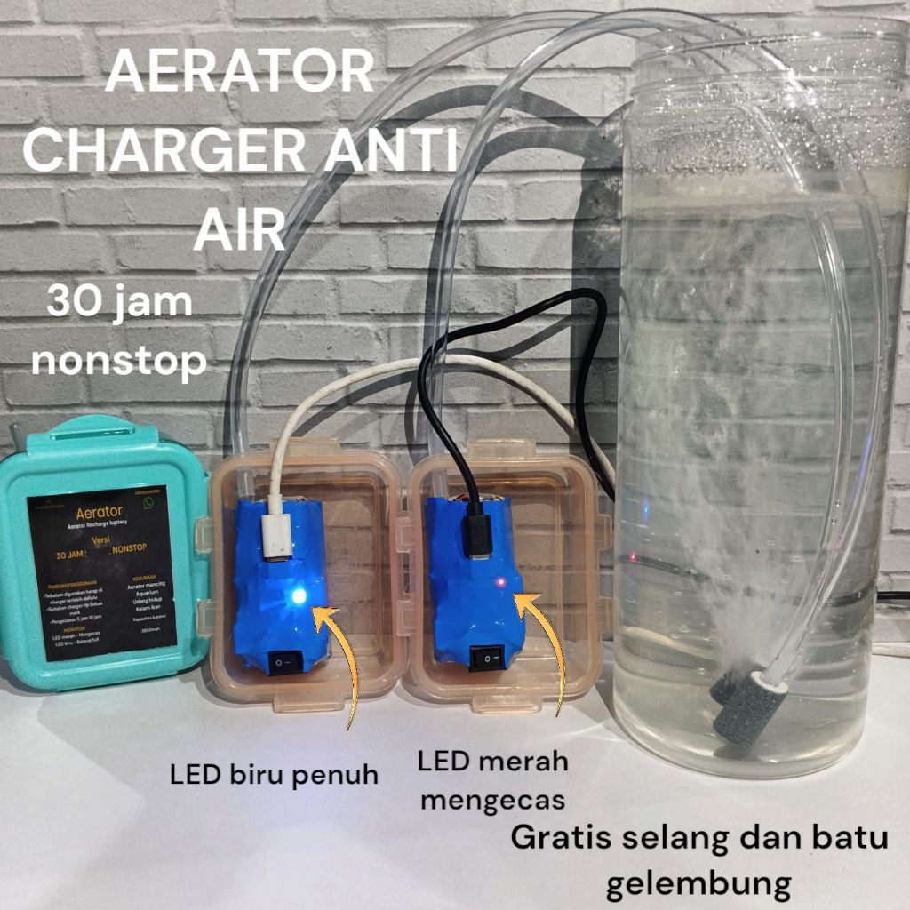 Aerator udang hidup mancing 30 jam anti air Airator Aerator baterai Aerator udang Aerator ikan Aerat