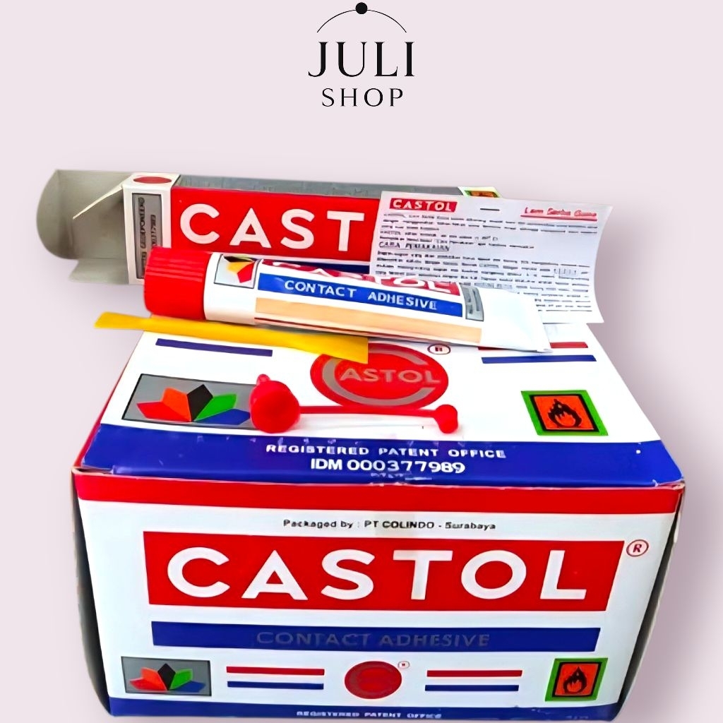 

Lem Castol 21ccm Tanggung/Lem Adhesive Serbaguna Perekat Kuat Plastik Karet Kulit Daya Rekat Tinggi Tahan Lama
