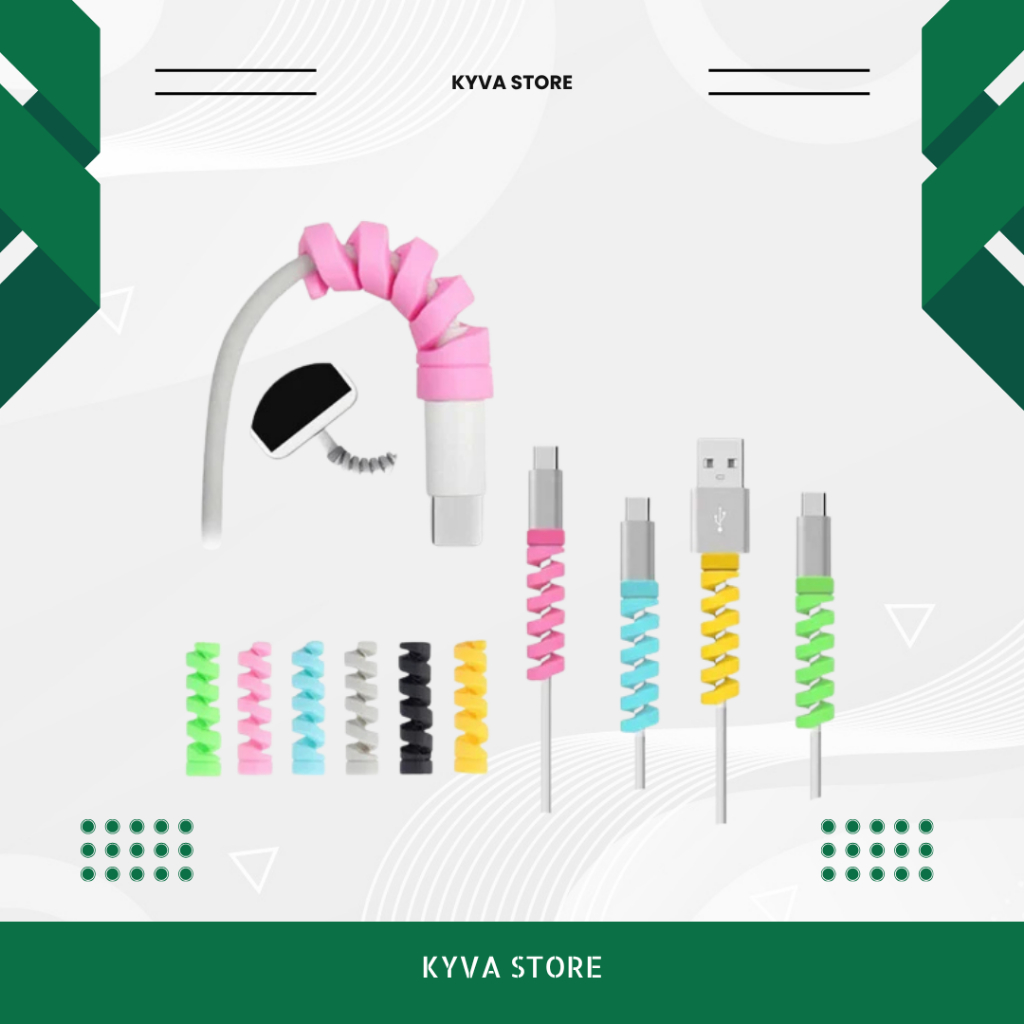 CABLE PROTECTOR SPIRAL PELINDUNG KABEL SPIRAL SILICON KABEL PELINDUNG KABEL