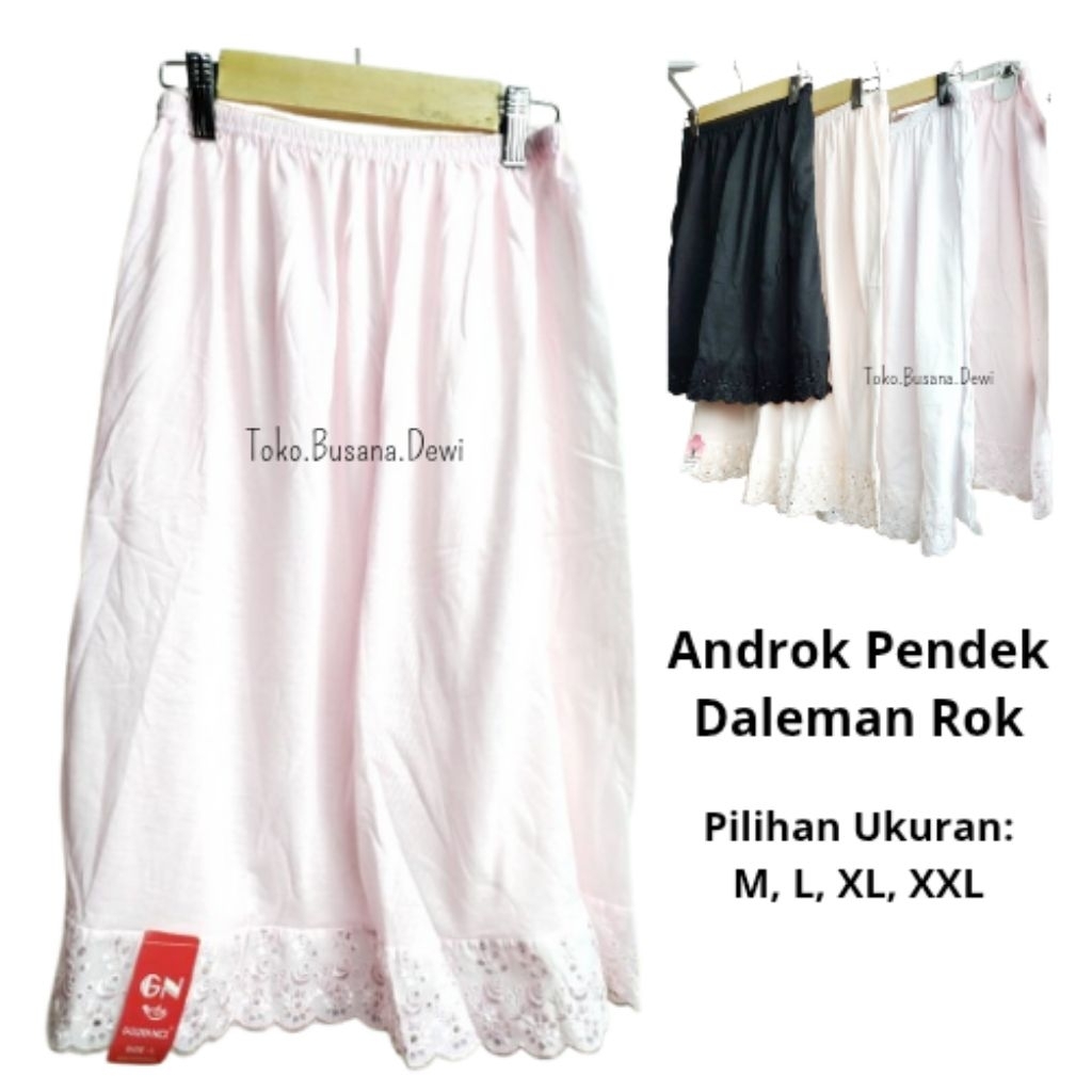 Rok Daleman Pendek | Androk Dalaman Golden Nick Yutind Katun | Under rok Wanita Adem Nyaman | Short 