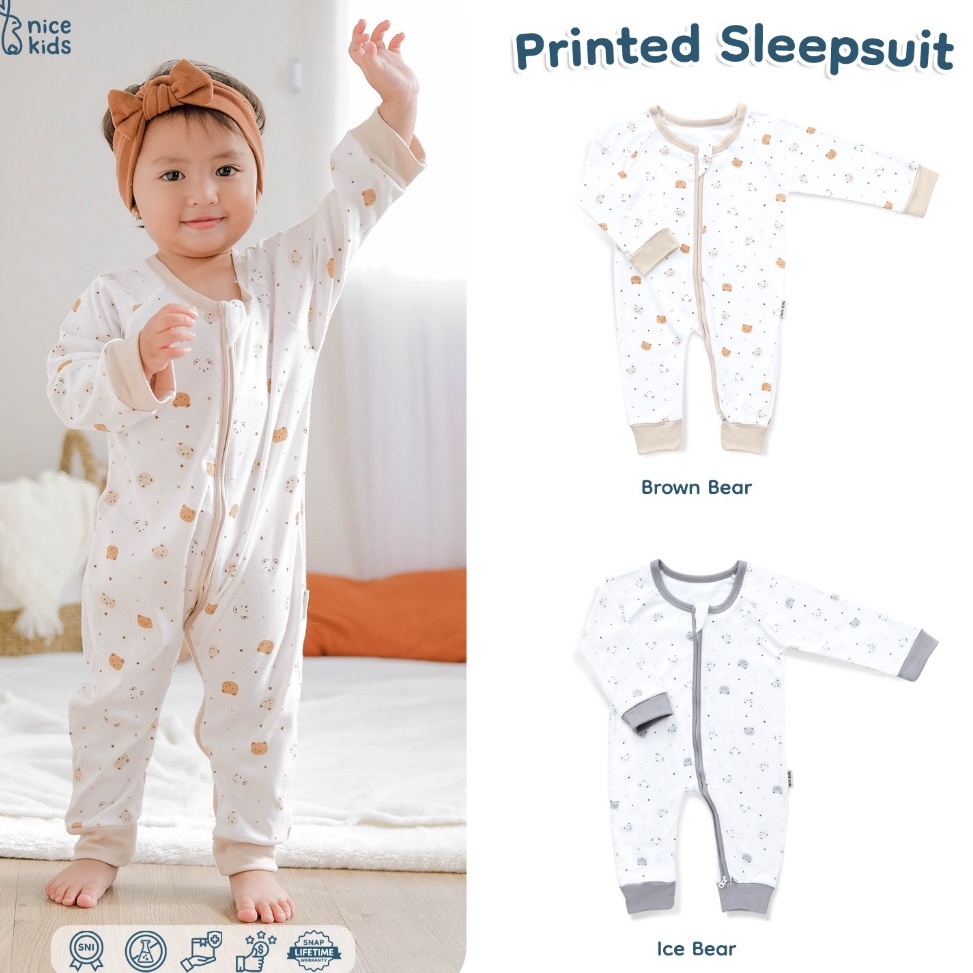 KODE E95A Nice Kids  Printed Sleepsuit Jumper Bayi 2 Tahun