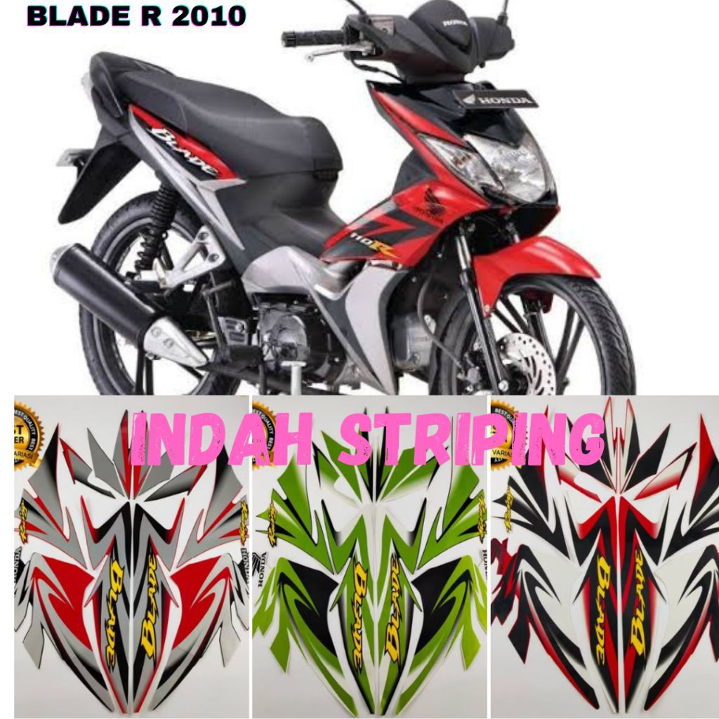 Striping Stiker List Motor Honda Blade R 110 Tahun 2010 2011 Full Body