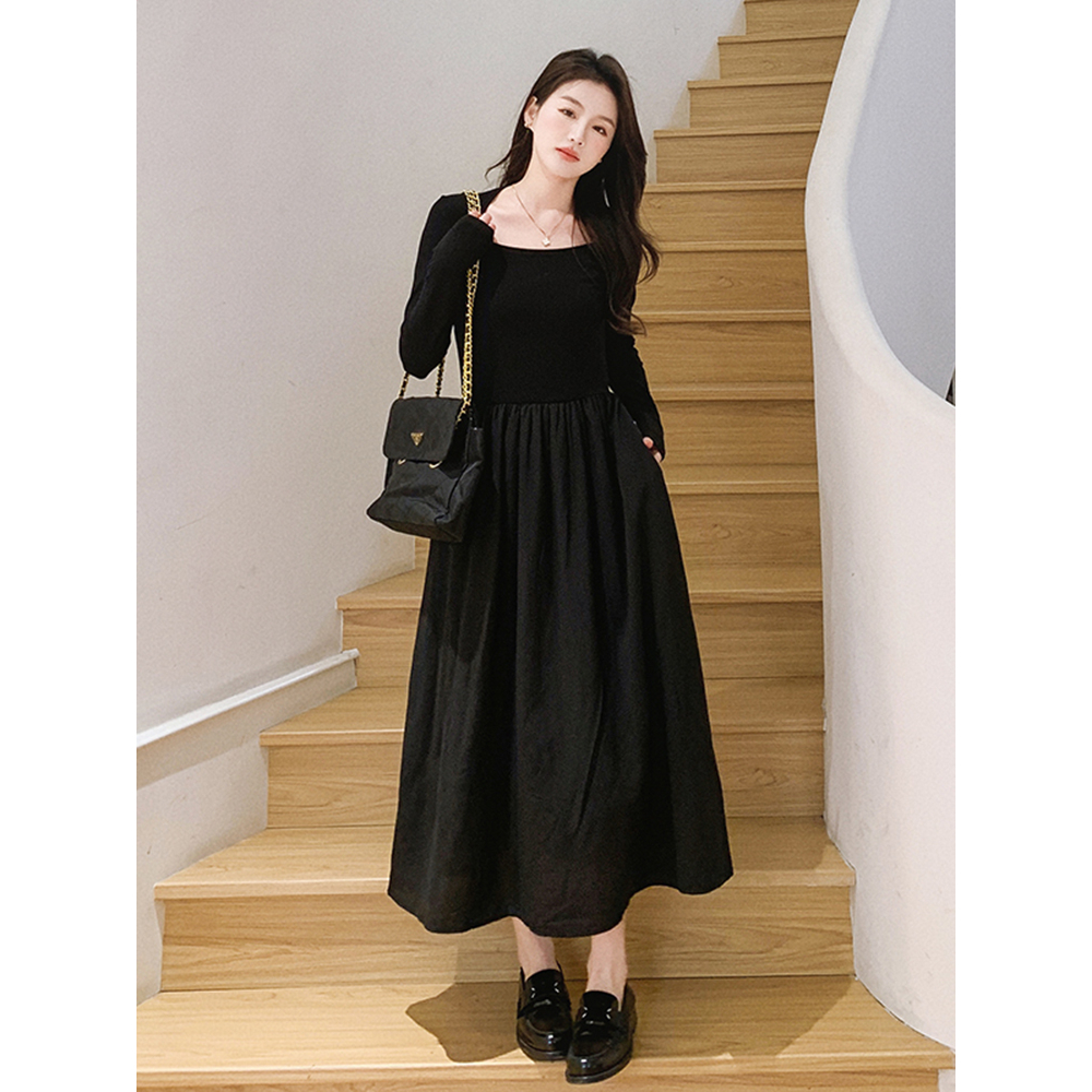 chinese dress ladies Black Long Dress  ALBINA DYLA