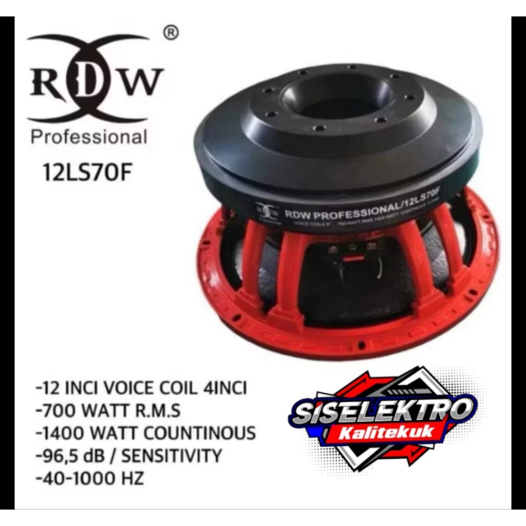Speaker 12 Inch rdw 12ls70f rdw 12 inch