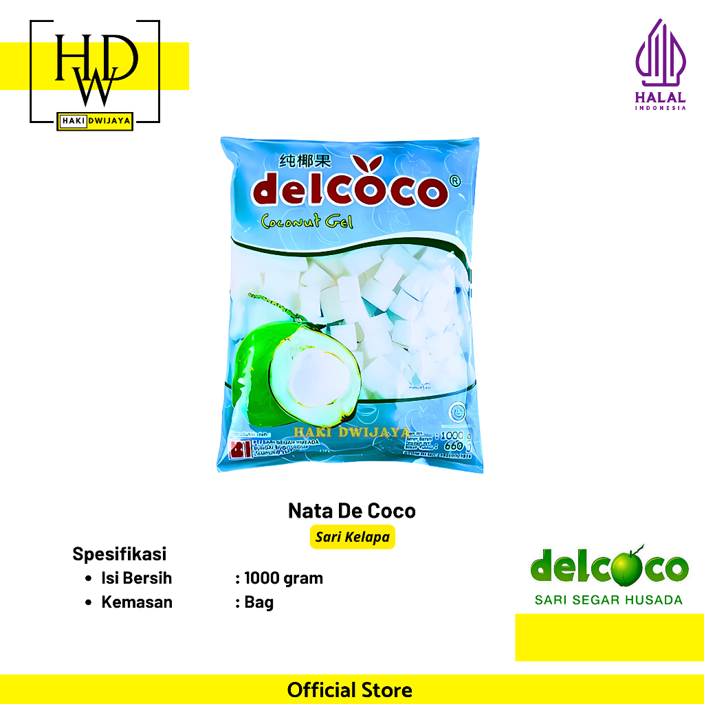 

[1000gr] Delcoco Nata De Coco Sari Kelapa Siap Pakai