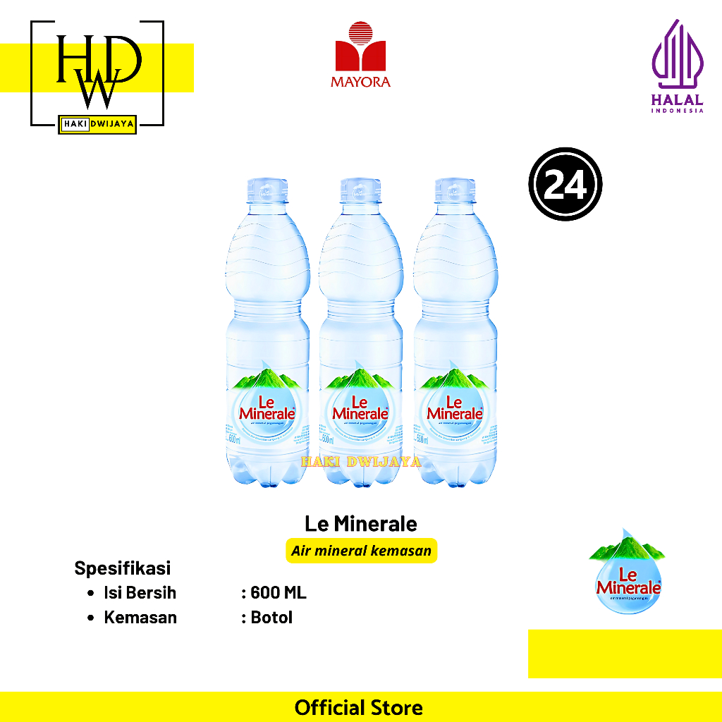 

[24 x 600ML] Air Kemasan Le Minerale Botol