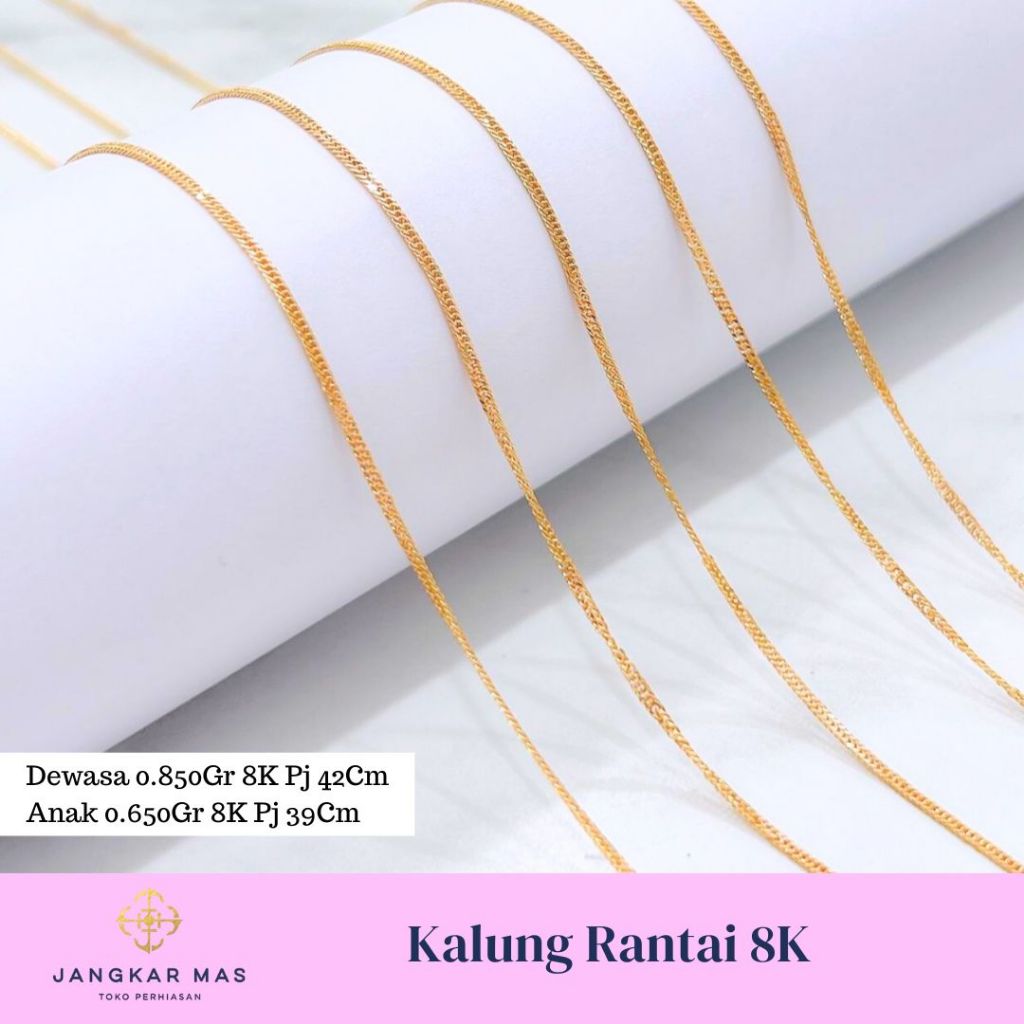 KALUNG EMAS RANTAI 8K