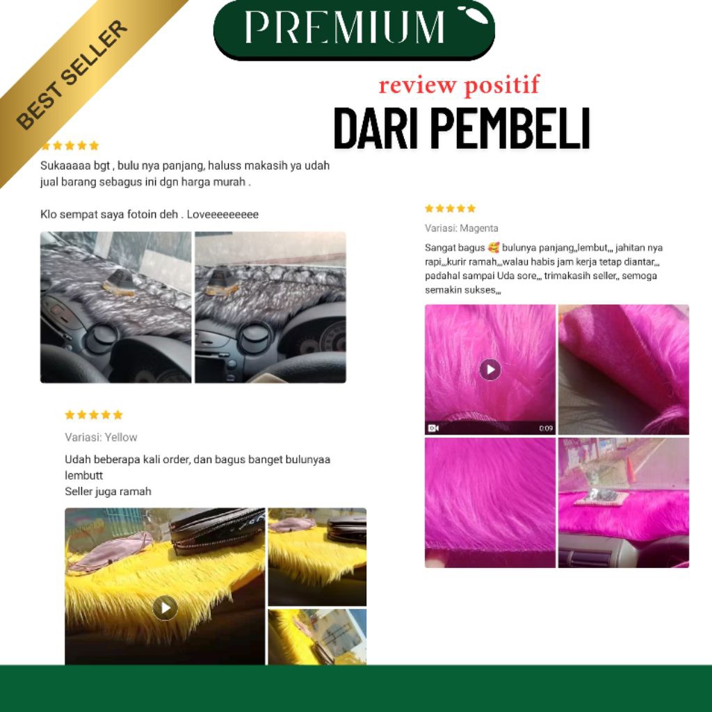 BESTPROMO Alas Bulu Dashboard mobil Bulu Korea Premium Cover Dashboard Alas Dashboard Karpet Bulu