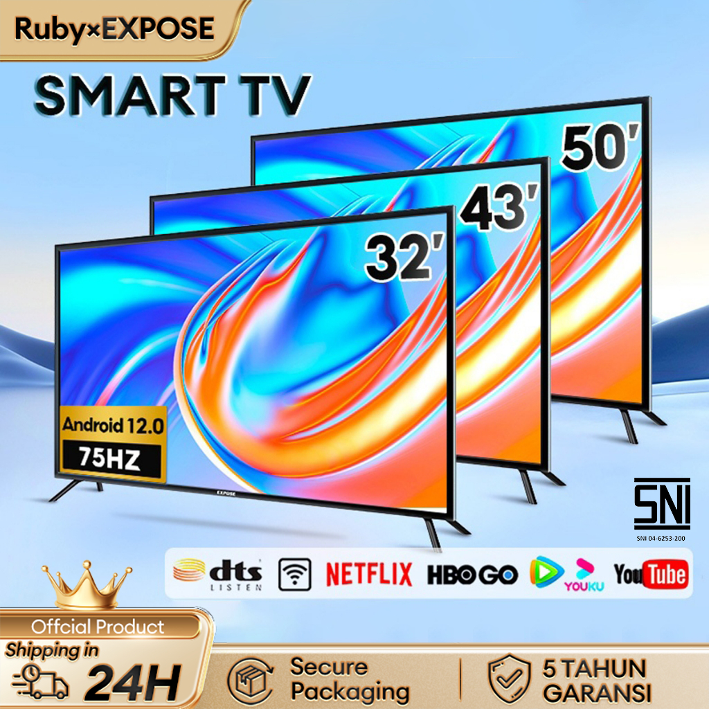TV Android 43 inch Smart TV 32 inch 4K Android 12  (32"/43"/50'') LED WIFI Youtube/Google Play