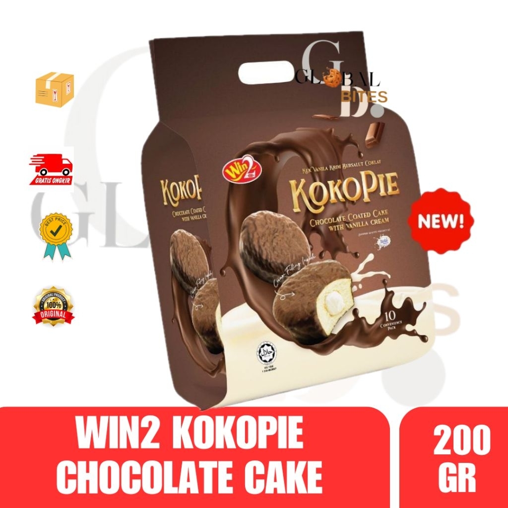 

WinWin Kokopie Chocolate Cake Win2 Kue Coklat 200g