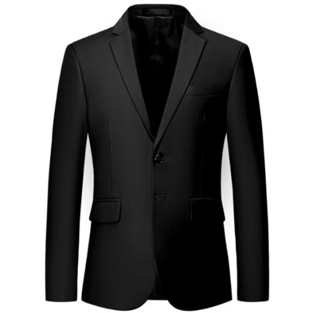 Hot Deals Jas Formal Pria Hitam Pekat Bahan Wol Jettblack Premium - Jas Wisuda