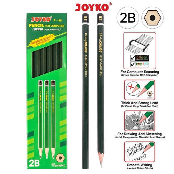 

Pencil / Pensil Joyko P-88 / 2B / 1 BOX 12 PCS