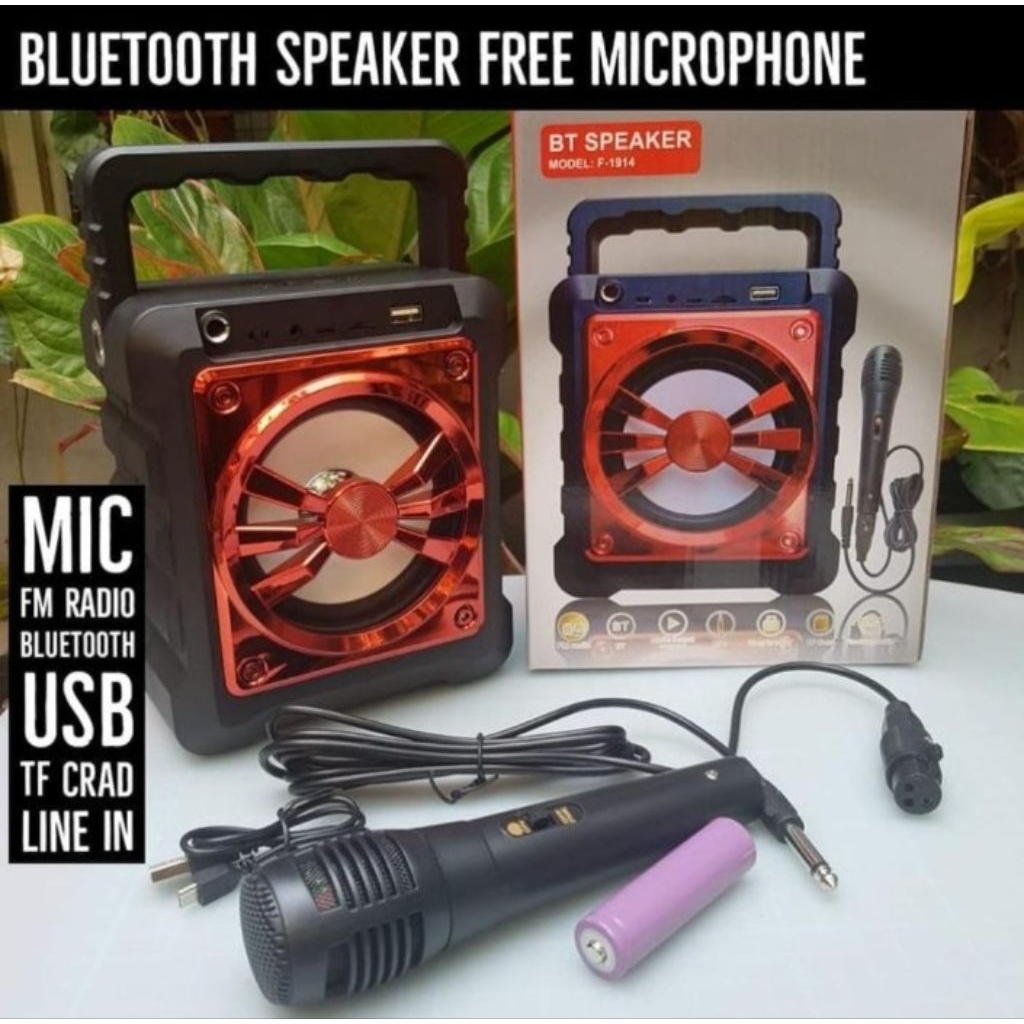 SPEAKER FLECO F-1914 SPEAKER BLUETOOTH KARAOKE FREE MIX