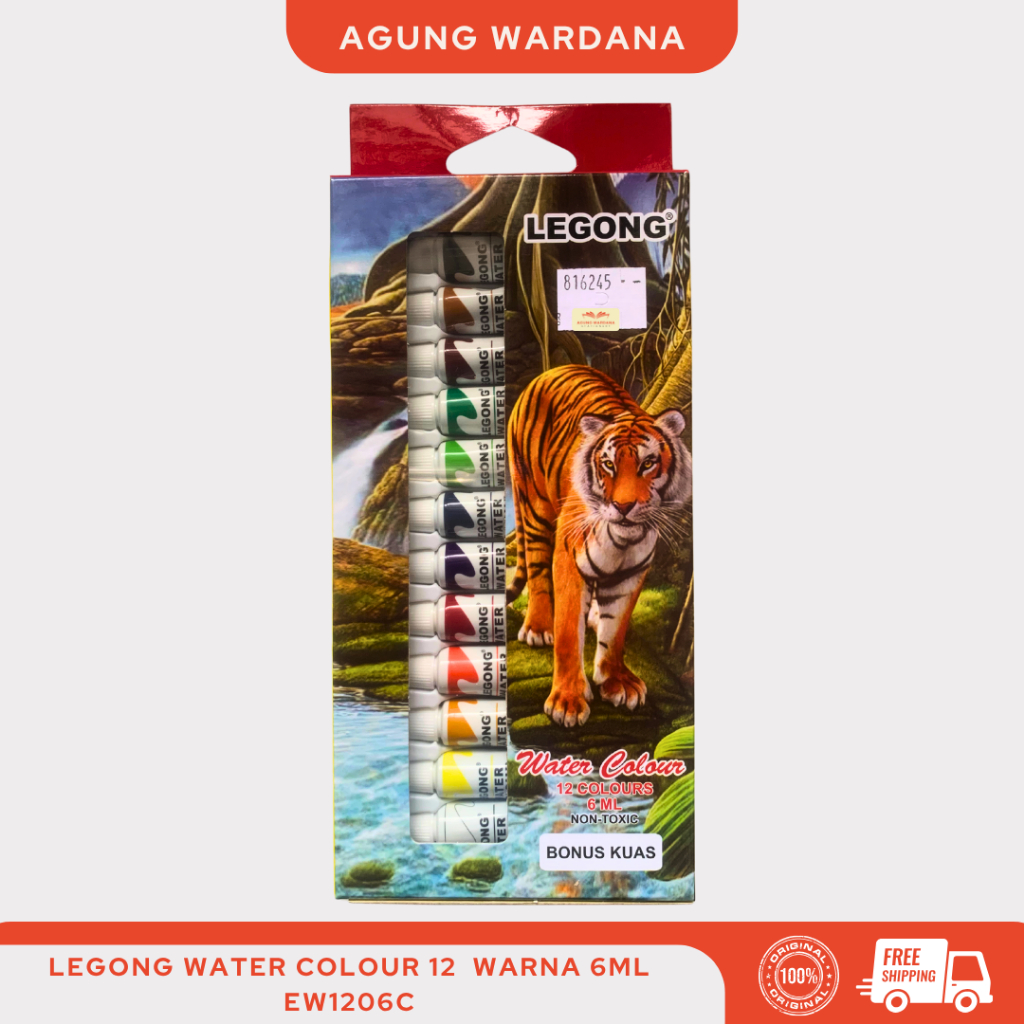 

CAT AIR LEGONG WATER COLOUR 12 WARNA 6ML EW1206C