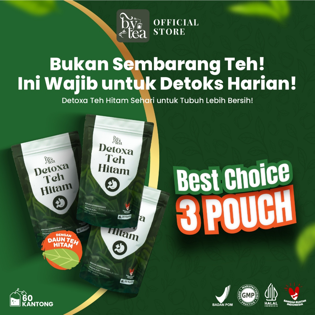 

Bytea Detoxa Premium Herbal Tea - Teh Celup Alami Membantu Detoksifikasi & Sehatkan Pencernaan BPOM