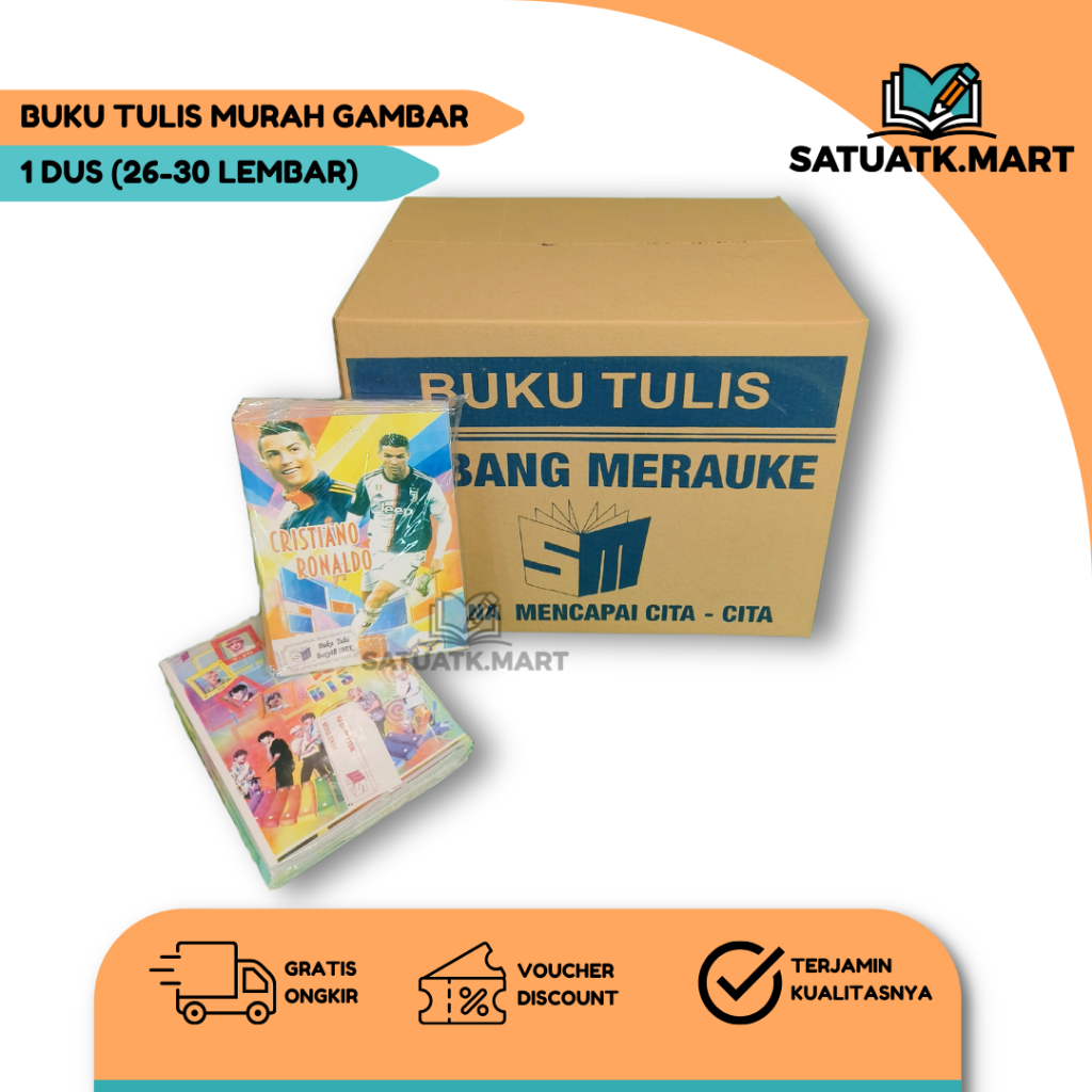 

(1 dus) Buku Tulis Boxy Murah 26-30 Lembar