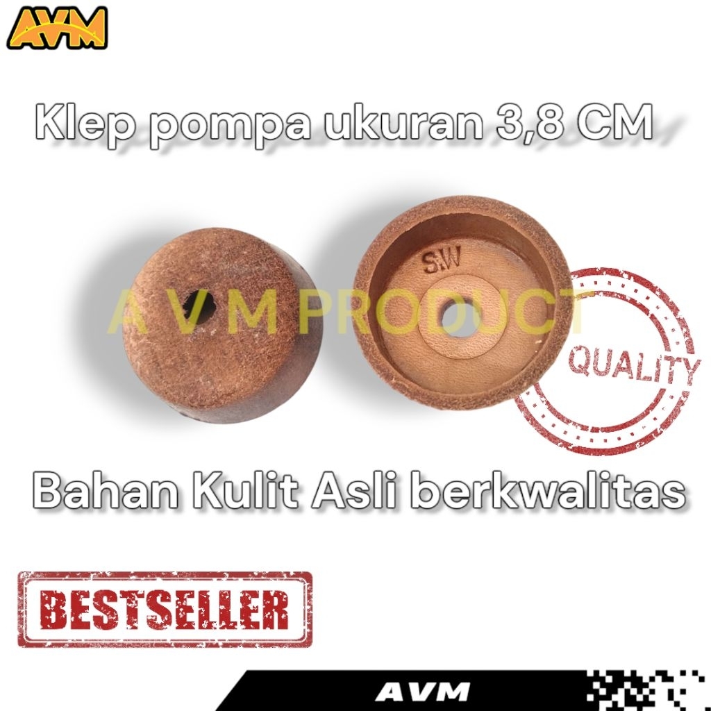 Klep Pompa Sepeda Klep Pompa Angin Ukuran 3,8 CM Bahan Kulit Asli