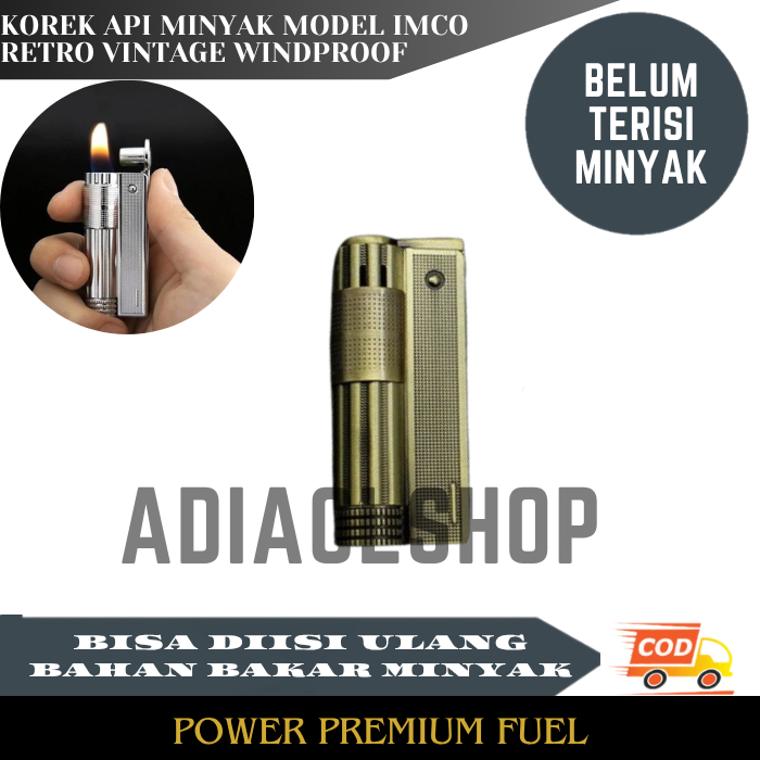 KOREK API MINYAK MODEL IMCO RETRO VINTAGE WINDPROOF