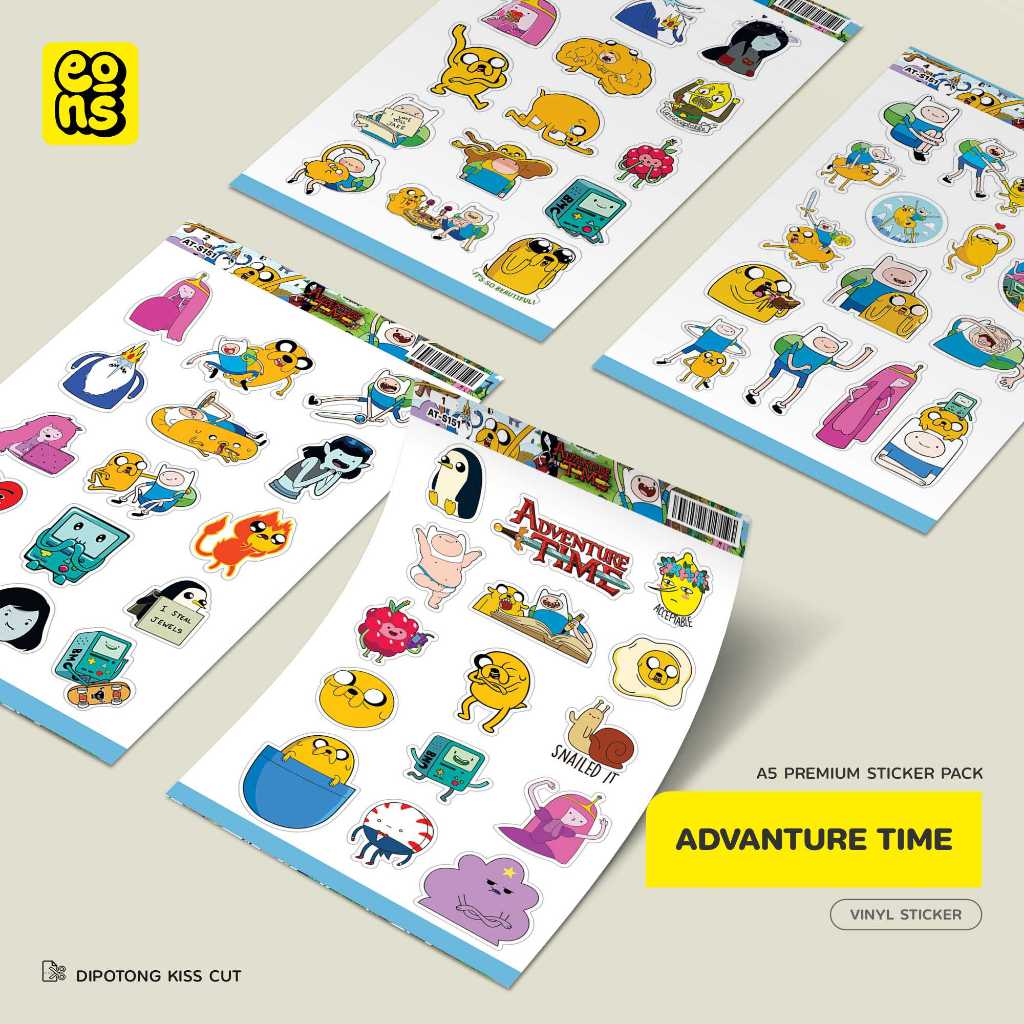 

Stiker Pack ADVENTURE TIME Waterproof Aesthetic- untuk Laptop, Motor, dan Helm - Paper Stationery
