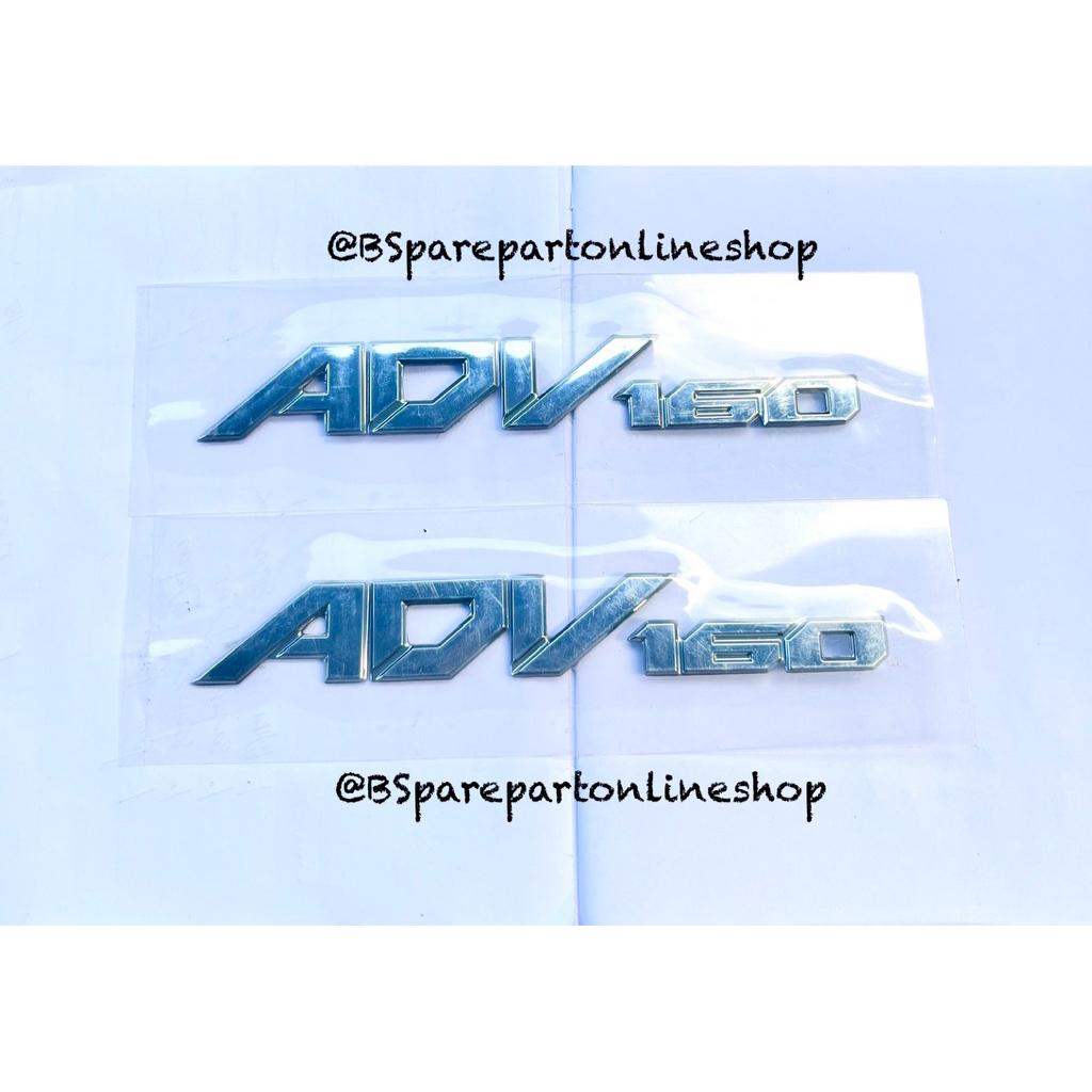 Emblem 3D STIKER HONDA ADV 160 (SILVER) KROM CRUM ORI KIRI KANAN