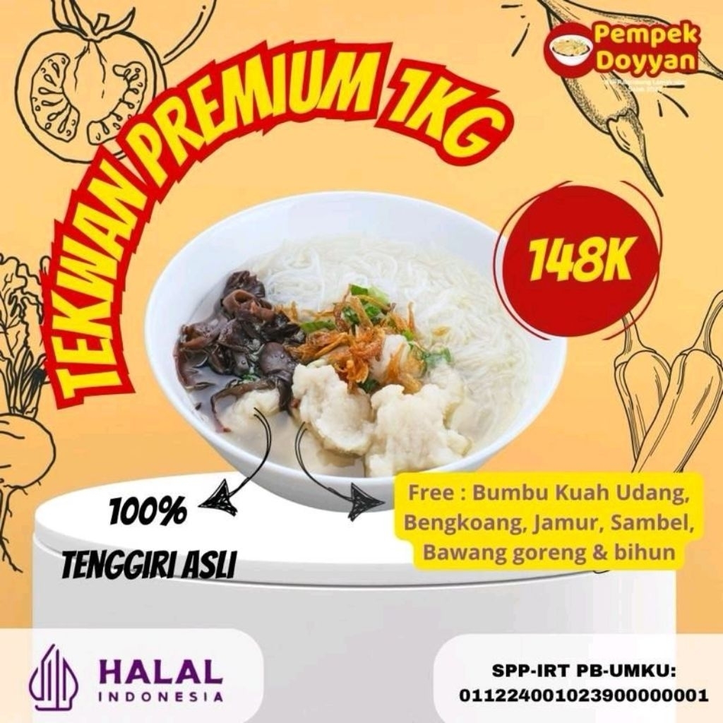 

TEKWAN KUAH UDAH 1KG KHAS PALEMBANG-KOMPLIT DENGAN BUMBU DAN TOPPING